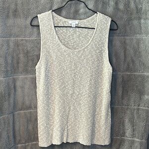 J. Jill Cream Sleeveless Tank Top